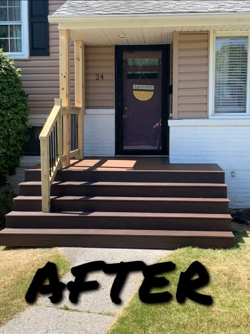 The same house exterior after repainting