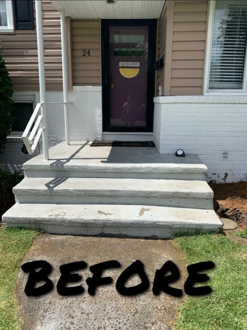 House exterior before repainting