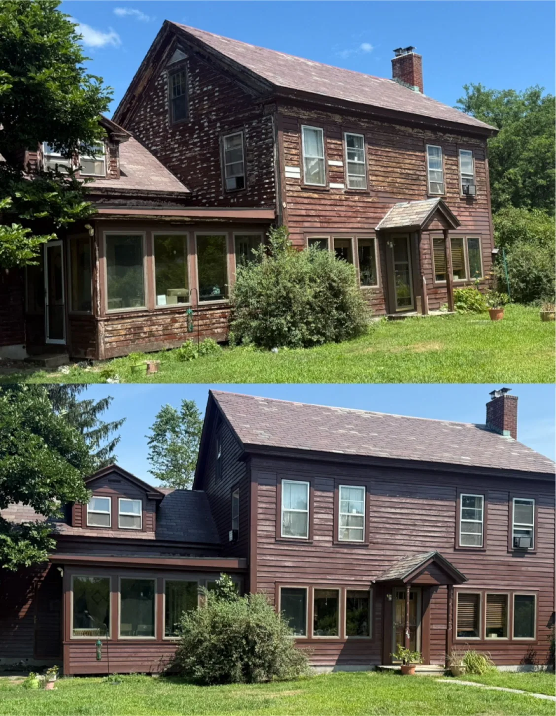 Historic home before and after restoration