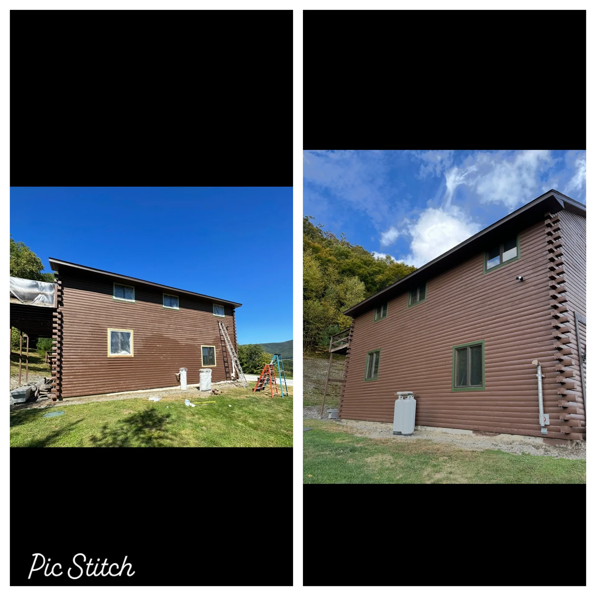 Home exterior before and after