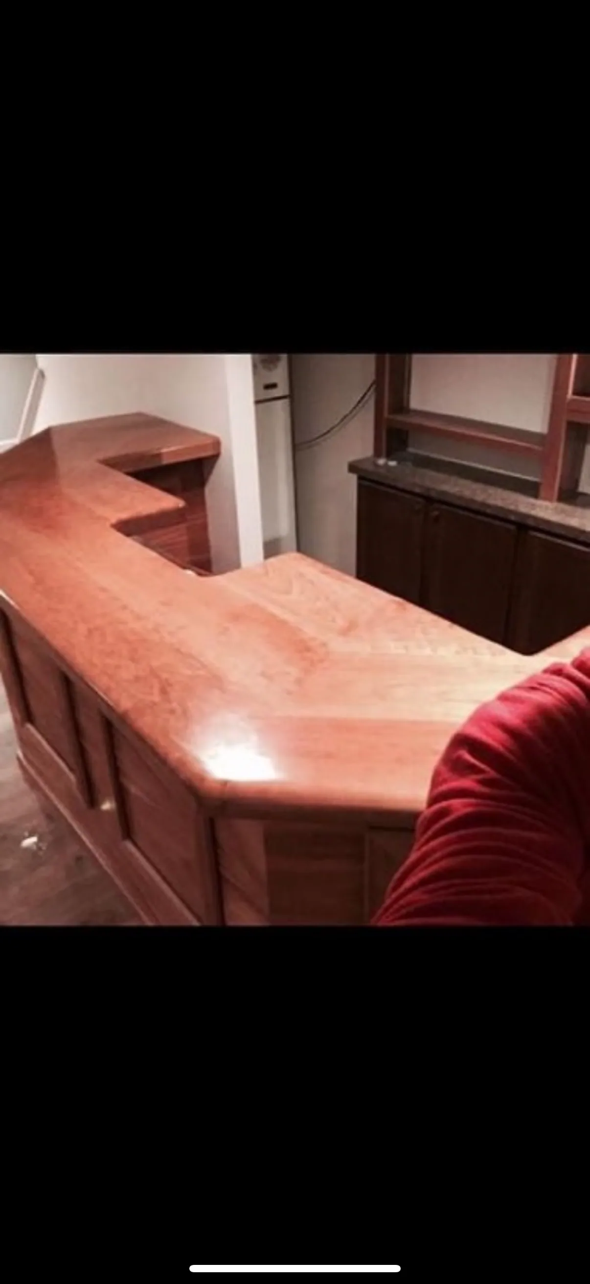 Custom mahogany built-in by Upstate KC Builders