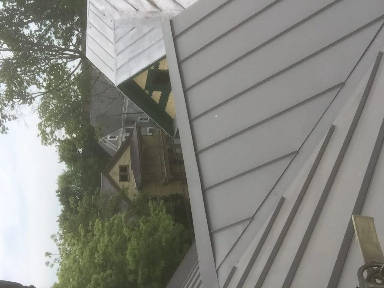 Metal roof installation on a rural property, Bennington County VT